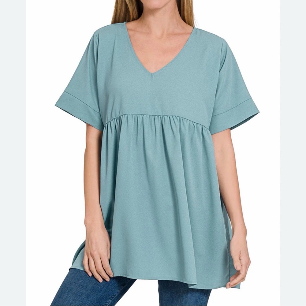 Zenana Babydoll Top